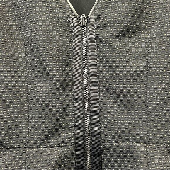 Madewell Lowlight Black & Gold Shimmer Dot Dress Size 2 - Picture 2 of 14